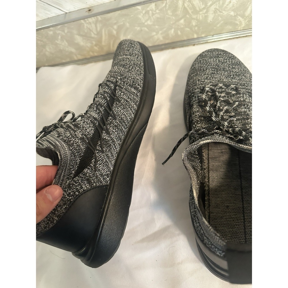 TRAQ ALEGRIA Shoes Womens 10-10.5 Heather Grey Black Mesh Walking Comfort - Picture 5 of 10